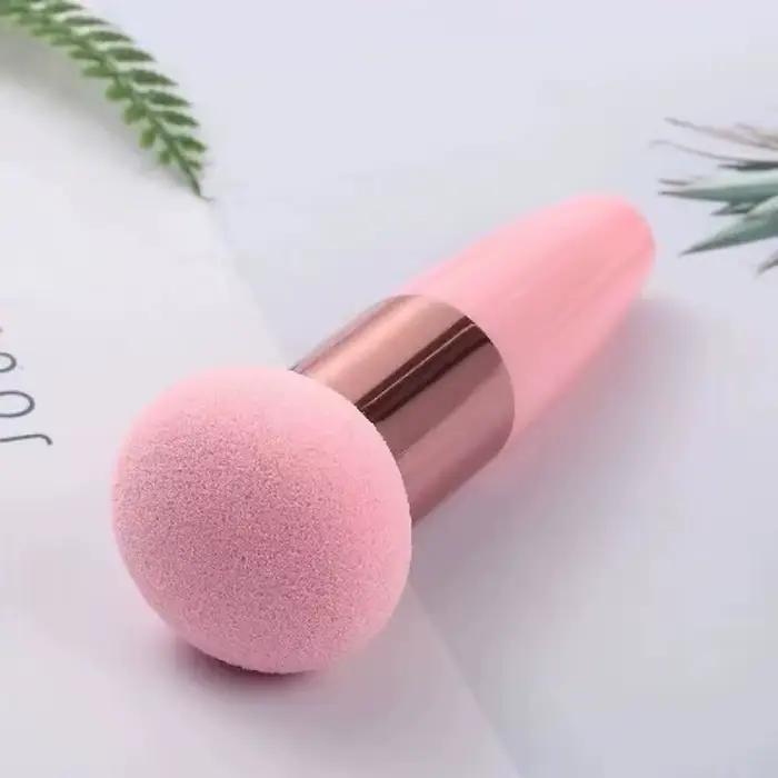 Pinceau de maquillage avec poignée pour femme, éponge cosmétique, outils de beauté professionnels, à la mode