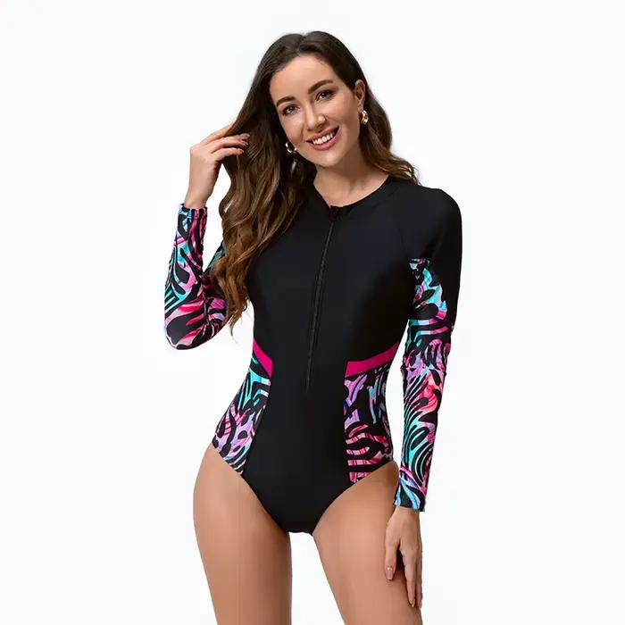 Maillot de bain une pièce à manches longues pour femmes