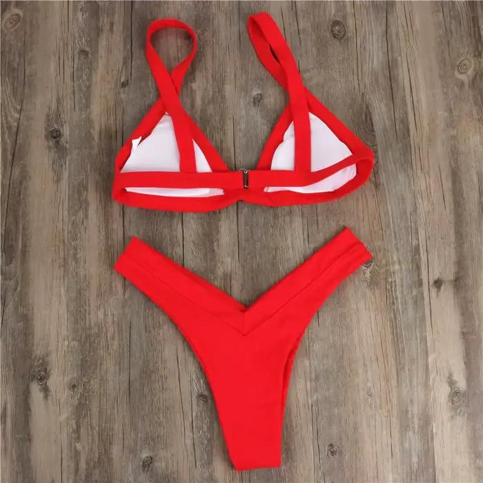 Maillot de bain triangle deux pièces pour femmes