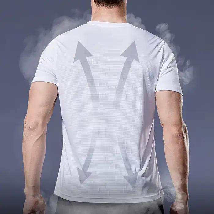 Maillot de corps à manches courtes pour hommes, 1 pièce, T-Shirt athlétique, séchage rapide, sous-vêtements légers en soie pour la course à pied, l'entraînement et le Fitness