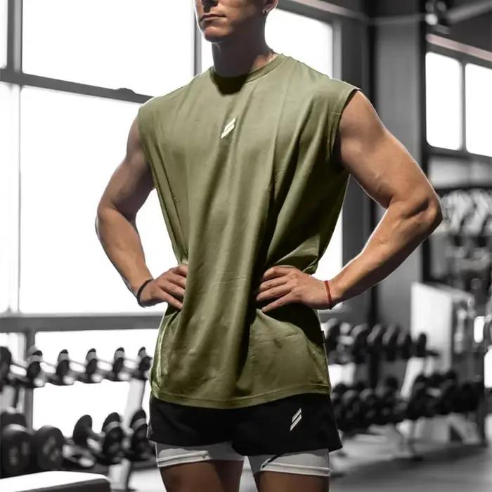 T-shirt sans manches pour hommes, séchage rapide, Fitness, musculation, mode, gilet de basket-ball, maille respirante, débardeur de gymnastique d'été pour hommes
