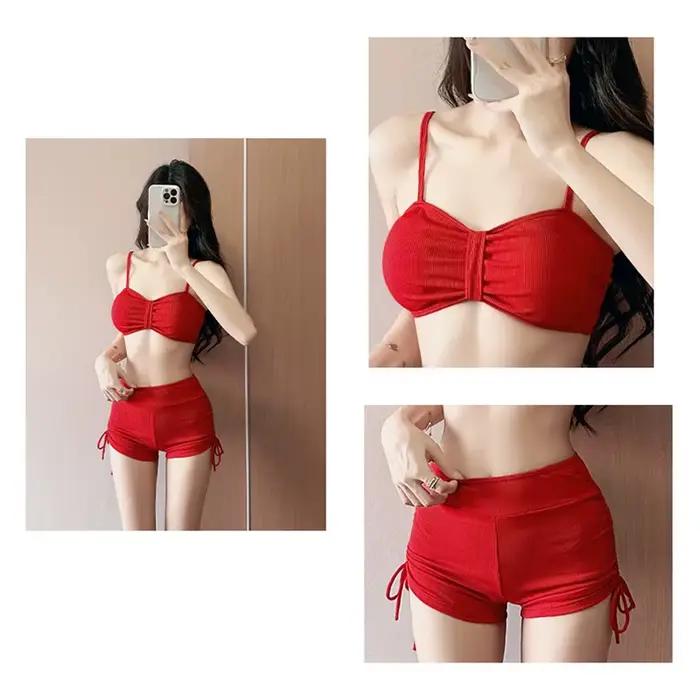 Maillot de bain coréen rouge