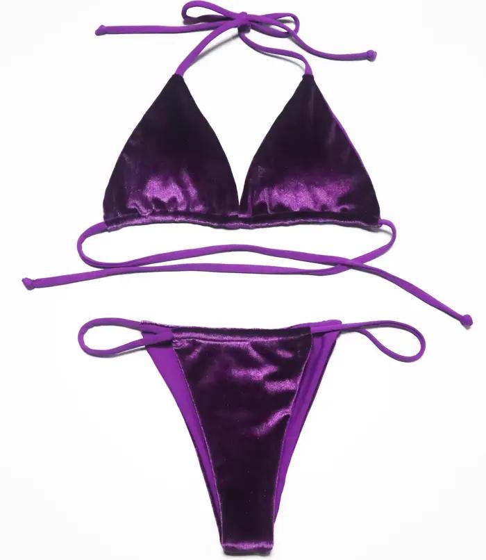 Maillot de bain sexy en velours pour femme