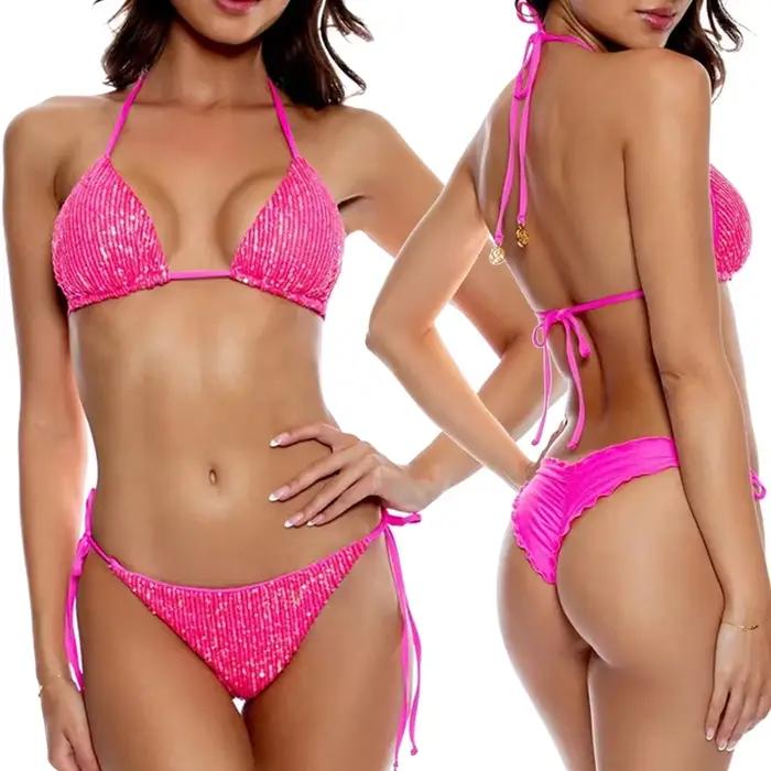 Maillot de bain à paillettes pour femmes