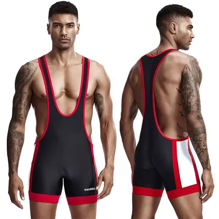Hommes sous-vêtements justaucorps sport lutte Singlet corps Shaper Corset Body sous-vêtements musculation combinaisons Shorts sous-vêtements