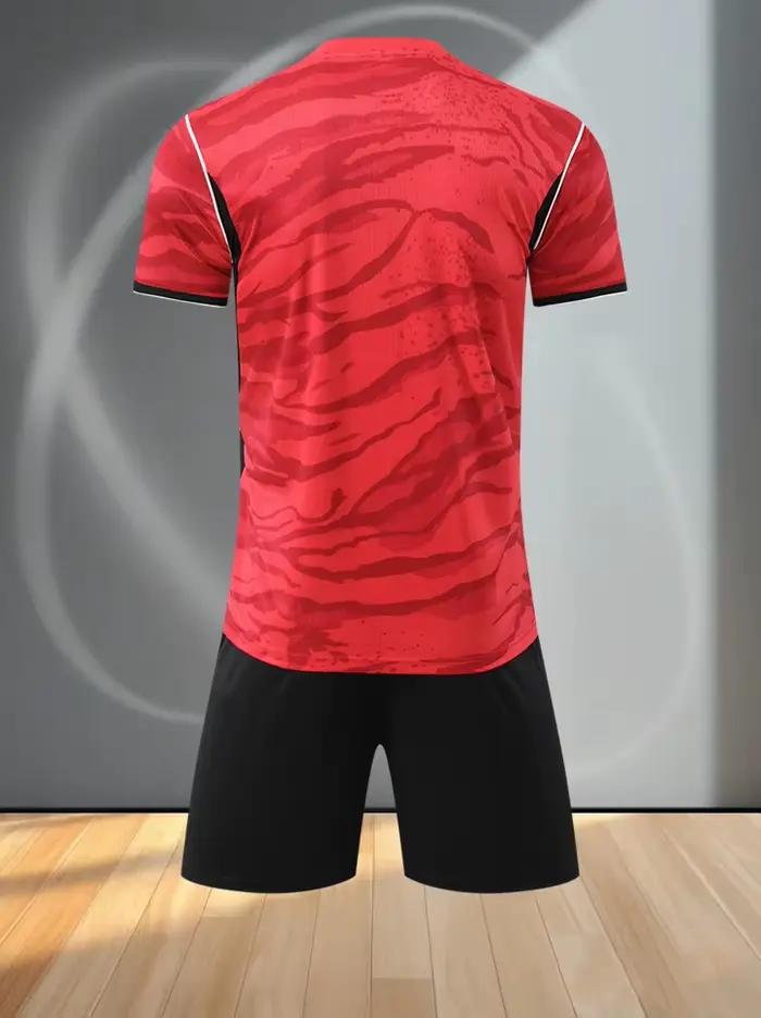 Ensemble de maillot de football rouge respirant de haute qualité