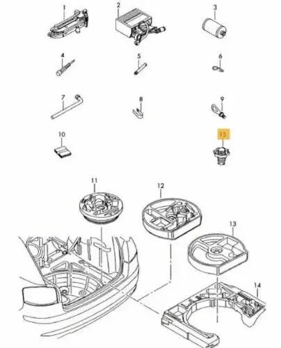 Boulon de vis de montage de roue de rechange, pièces d'usure, accessoires BubParts, Audi, Volkswagen, authentique, nouveau, 1k0803899d
