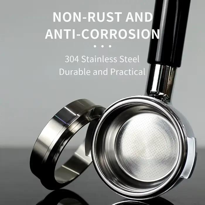 Anneau de Dosage de Café Expresso en Acier Inoxydable 58.35, Porte-Filtre de Remplacement, 51mm 53mm 54mm 58mm 58.5mm 304mm
