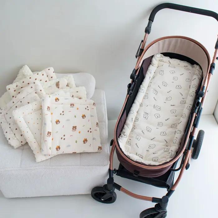 Coussin de siège de poussette pour bébé, matelas doux, tapis de voiture pour enfants, accessoires de poussette