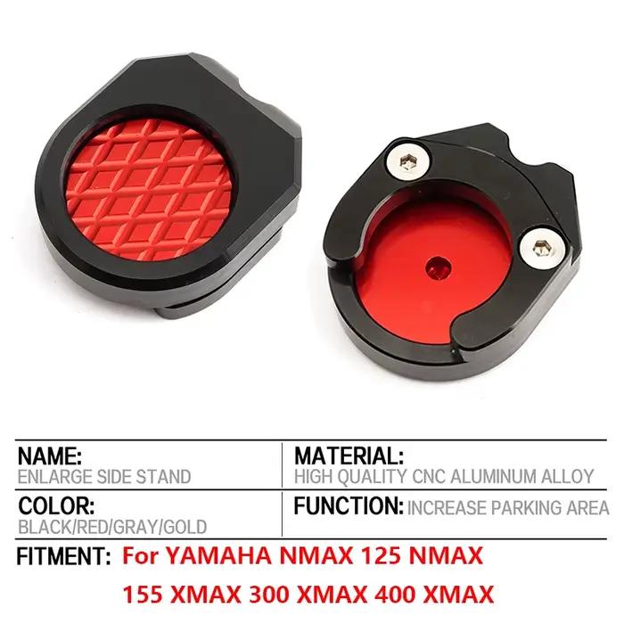Extension de béquille centrale pour moto, coussin d'agrandisseur, support de pied, YAMAHA NMAX 125, NMAX 155, XMAX 300, XMAX 400, XMAX 250