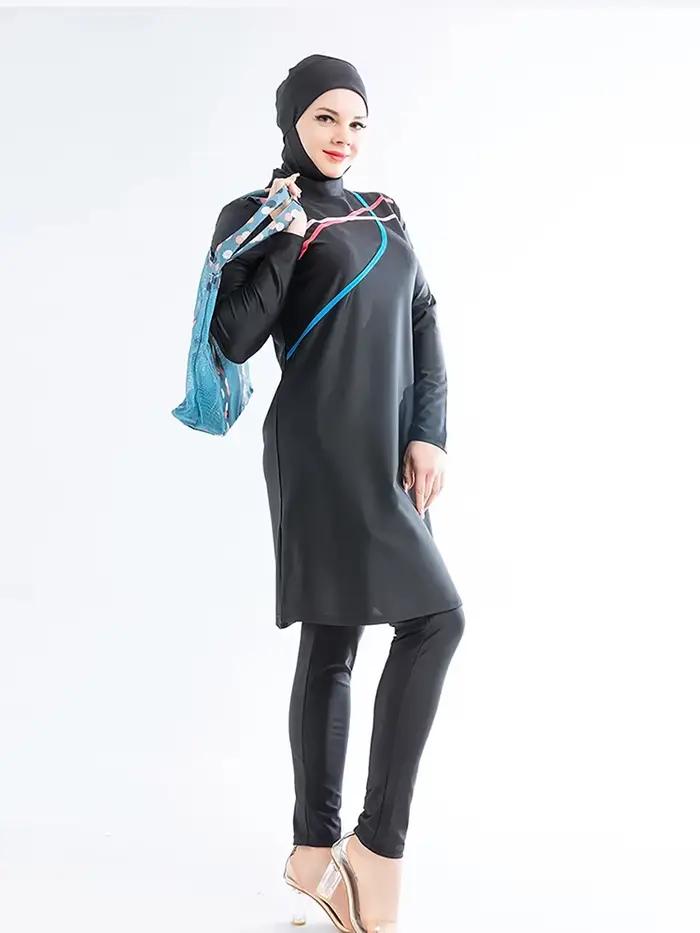 Maillot de Bain Musulman à Manches sulfpour Femme