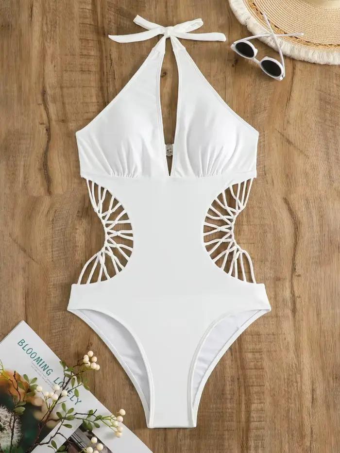 Maillot de bain une pièce croisé