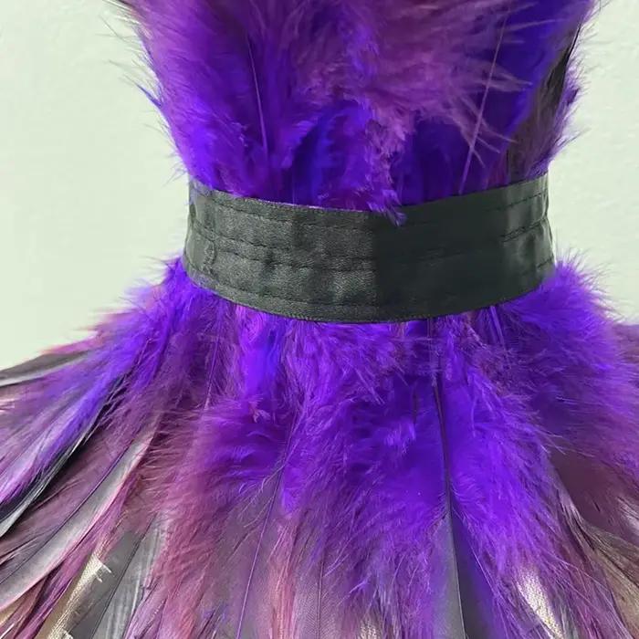 Accessoires de Cosplay Gothiques, Châle en Fourrure, Écharpe en Plumes, Décor d'Halloween