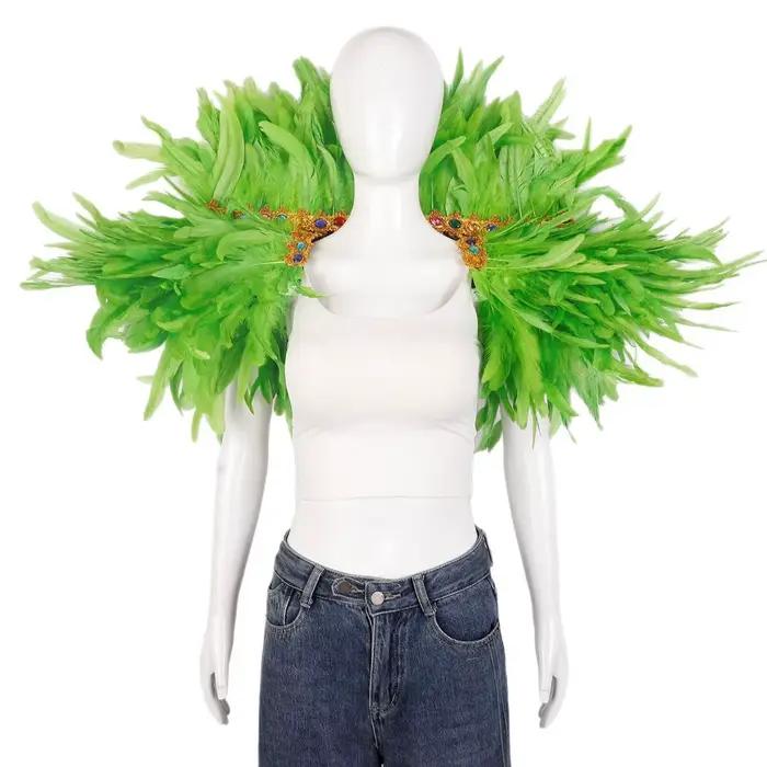 Plume châle Halloween carnaval Costume piste Performance balle gilet écharpe cape fête châle Cosplay femme écharpe