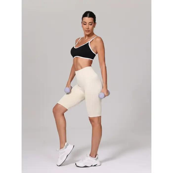 Shorts de yoga taille haute pour femmes, 5 pouces, effet push-up, sensation seconde peau, respirant, moulant, pour la course, la gym, l'entraînement, athlétique, style cycliste