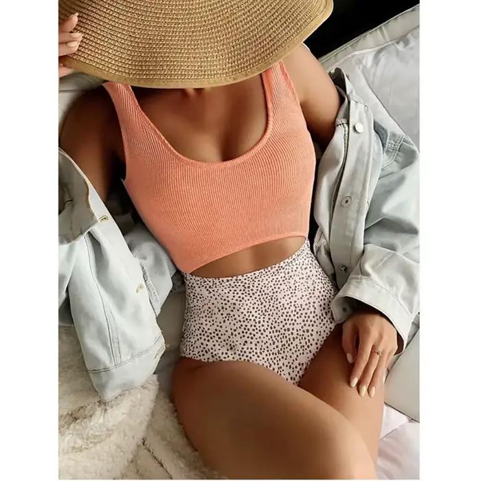 Maillot de bain une pièce côtelé