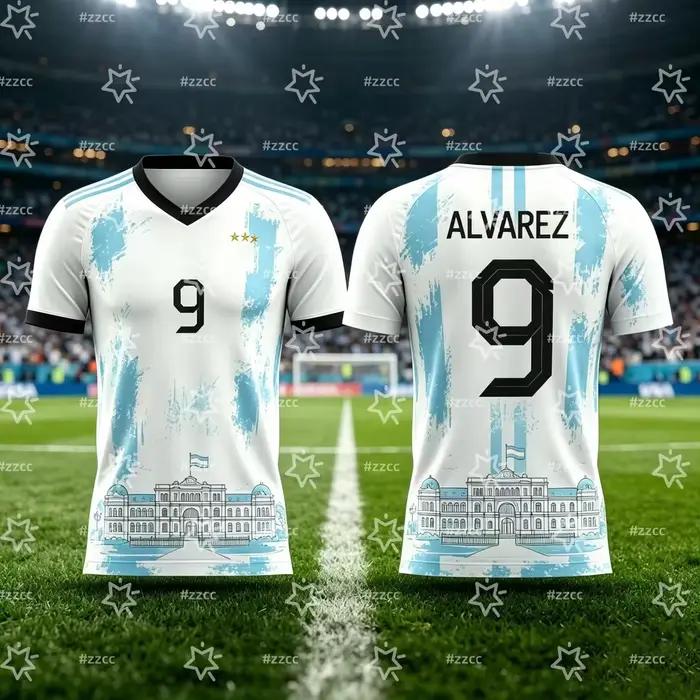 Maillot de football commémoratif Messi Argentine 2026, T-shirt de sport d'été pour homme, Vêtements pour enfants, Tee-shirt Y2K, Maillot de cyclisme pour femme ﻿