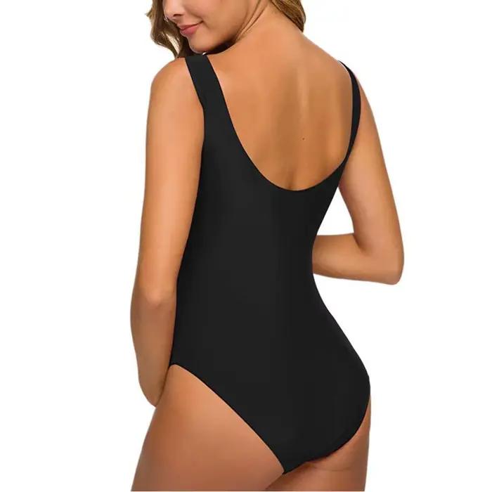 Femme enceinte Sexy maillot de bain maternité solide dos nu Bikinis Falbala à volants maillots