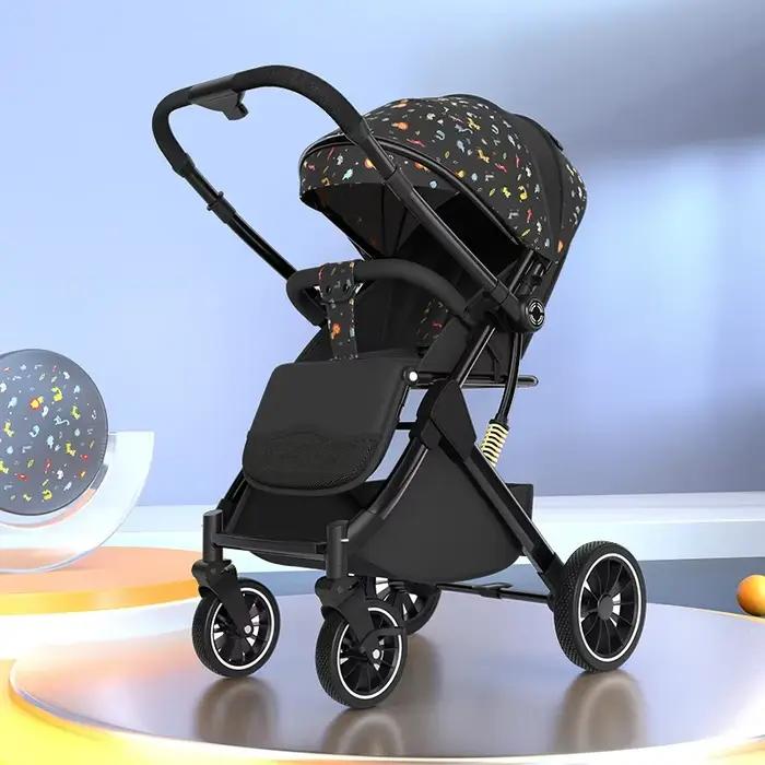 Poussette Légère pour Bébé de 0 à 3 Ans, Confortable, Plusieurs Assises et Allongées