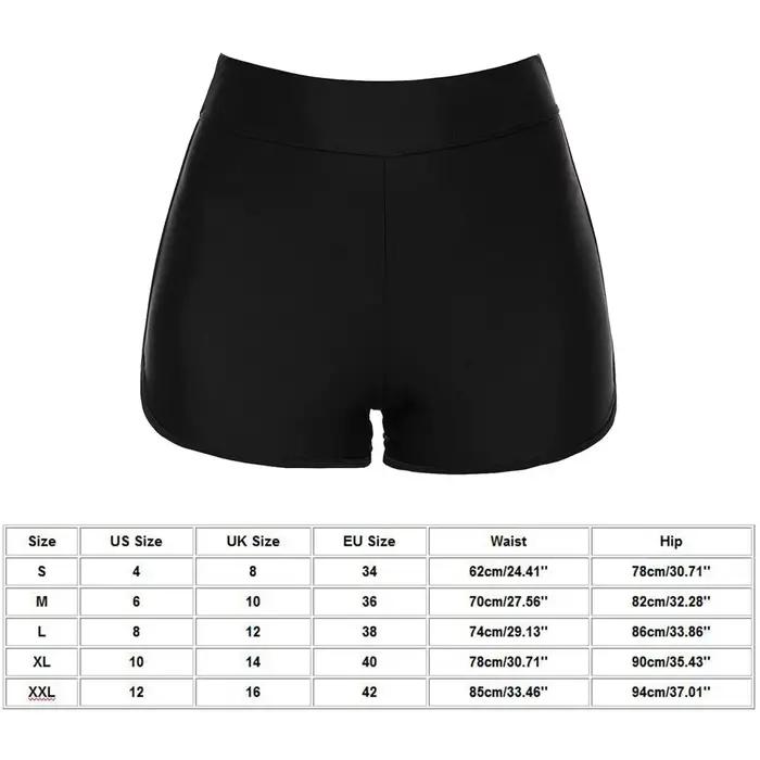 Short de bain taille haute pour femmes