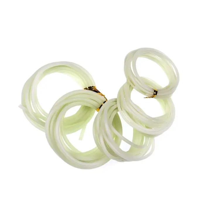 Tubes de protection lumineux en silicone pour la pêche, 5 tailles, pour la pêche légère
