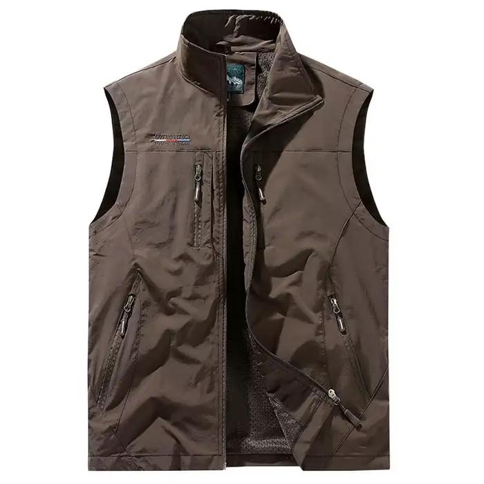 Gilet de pêche pour hommes, grande taille 7XL 8XL, pour la chasse en plein air, les voyages, la gym, le jogging, la course à pied, veste sans manches, vêtements pour hommes