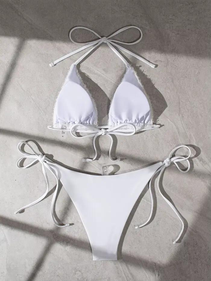 Maillot de bain blanc sexy pour femmes