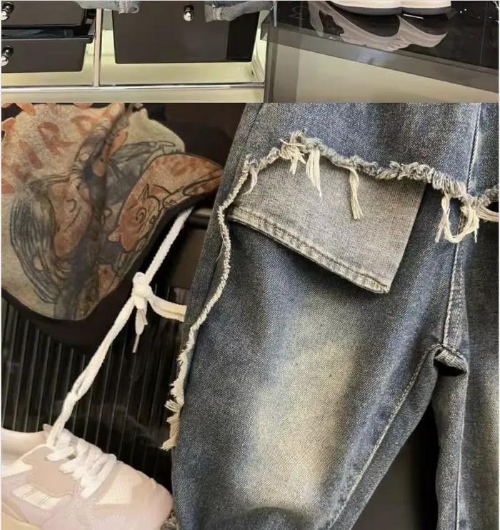 Jeans droits décontractés pour enfants, pantalons pour garçons et filles, vêtements d'extérieur pour bébé, beau, printemps, automne