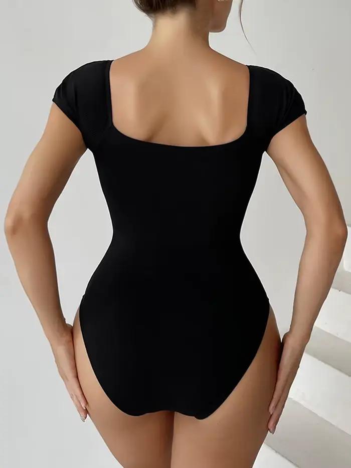 Maillot de bain une pièce à manches courtes pour femme 2026