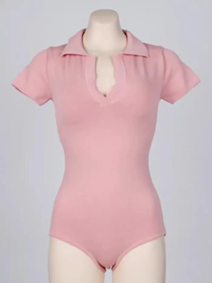 Nouvelle Collection 2026 – Maillot de Bain Une Pièce Coréen Chic et Sexy à Col en V Uni à Manches Courtes pour Femme – Idéal Plage et Bikini