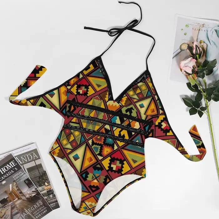 Maillot de bain imprimé Tribal africain