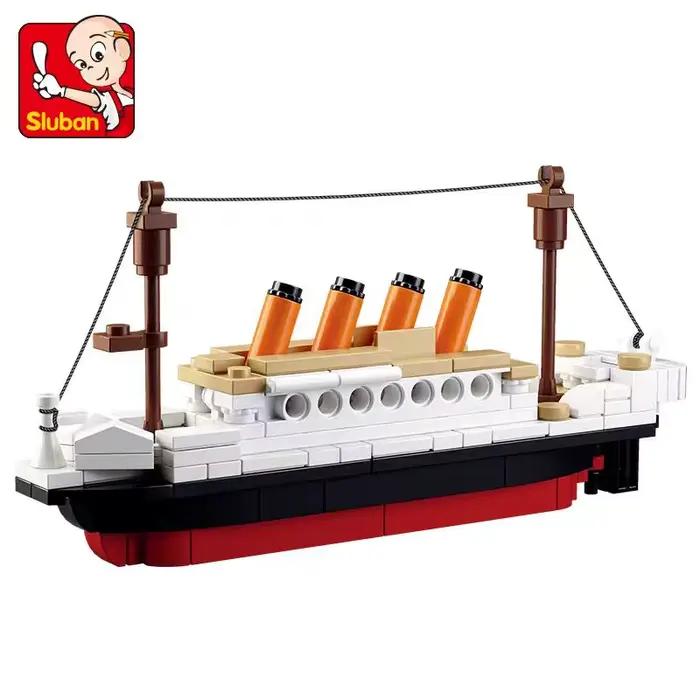 194 pièces ville RMS Titanic bateau modèle blocs de construction ensembles bricolage briques créatives chiffres amis jouets éducatifs cadeau de noël