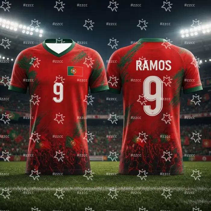 2026 Cristiano Ronaldo No. 7 maillots de football du Portugal, cadeaux pour fans, t-shirt de sport d'été pour hommes, vêtements pour enfants, t-shirt Y2k pour femmes ﻿