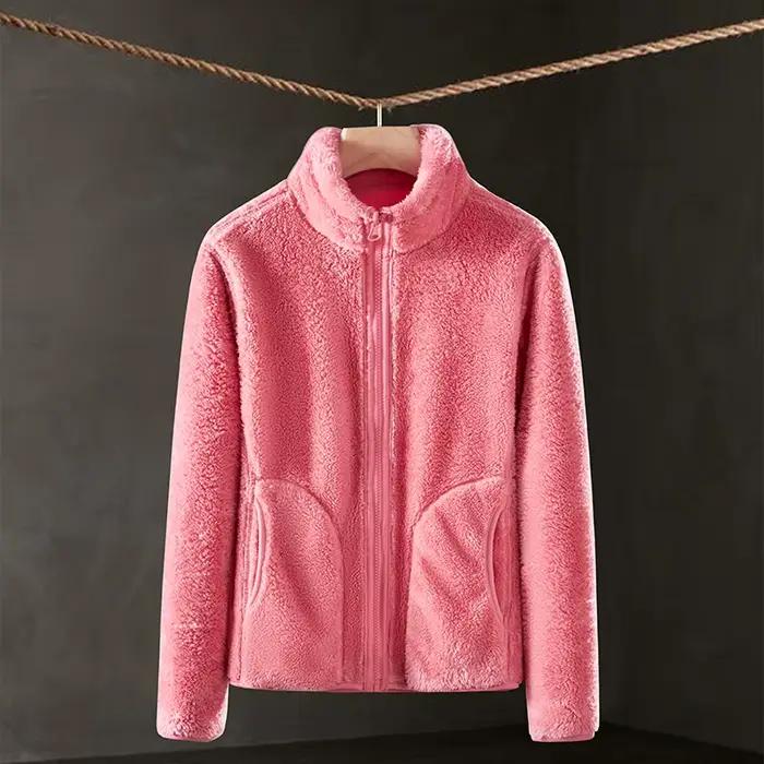 Nouveau polaire femmes vêtements de plein air mode polyvalent hiver loisirs Sports épaississement Double face manteau chaud femme veste
