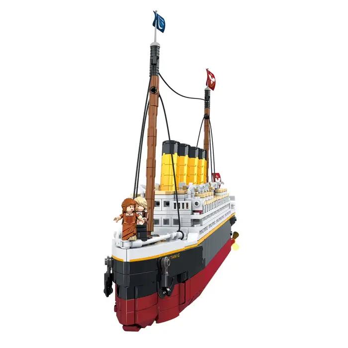 1507 pièces nouveau modèle créatif Titanic à grande échelle ensemble de blocs de construction, défi adulte énorme modèle de bateau de croisière Titanic jouets de construction