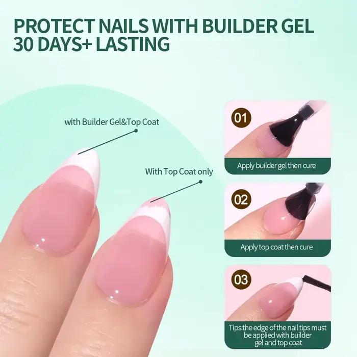 Nailpop pointe française presse sur ongles 14 tailles forme moyenne pré-française Gel souple ongles conseils Ultra ajustement couverture complète faux ongles 140 pièces