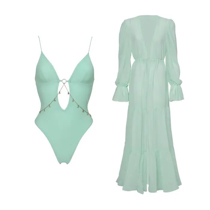 Maillot de bain Bikini avec couverture ensemble