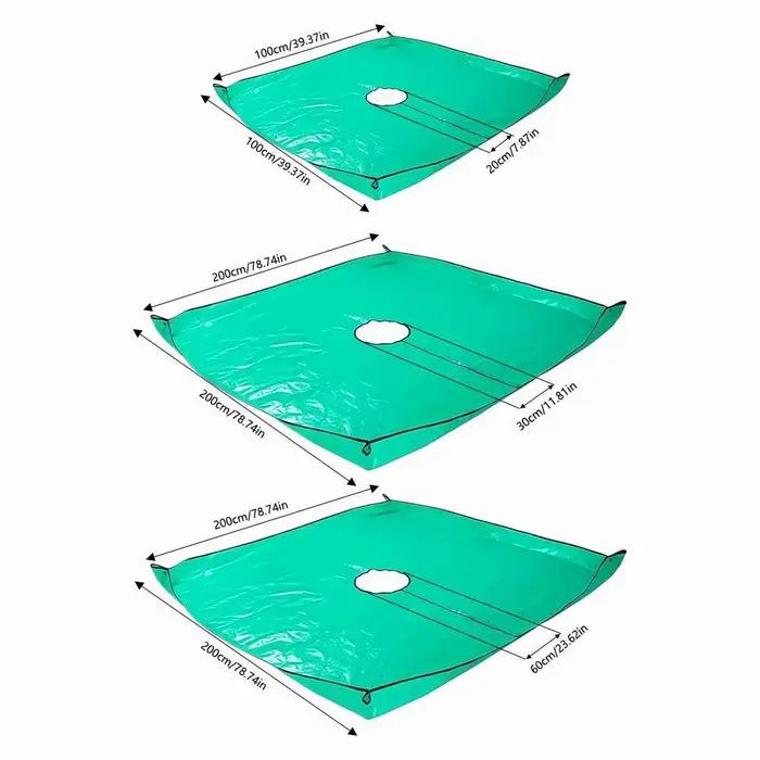Tapis de jardinage en PE imperméable pour la coupe d'arbres, avec boucles d'angle, pour le ramassage des débris et la taille des plantes