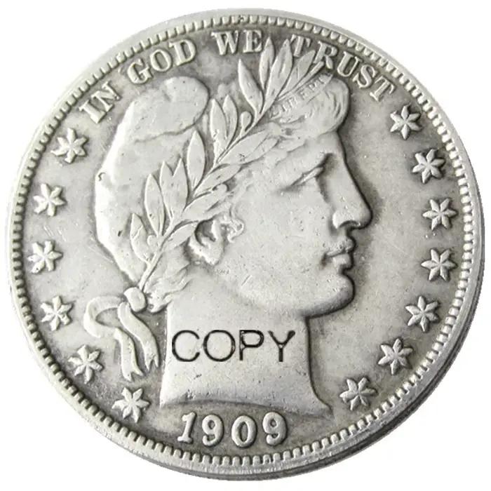 Ensemble complet américain de (1905-1916)-D, 10 pièces, pièce de monnaie de décoration plaquée argent demi-Dollar pour barbier