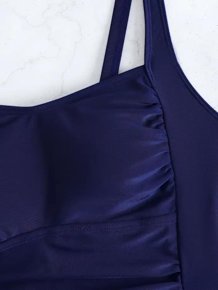 Maillot de bain deux pièces pour femmes 2026 nouveau maillot de bain uni à bretelles tankini d'été cache-ventre short noir tenue de plage occassions estivales泳中的回答被转换为了与游泳衣相关的HTML格式内容，包括吸引顾客购买的描述、产品特性、保养建议、适用场合以及常见问题解答。最后提供了一个优化后的SEO标题，符合要求且吸引人。