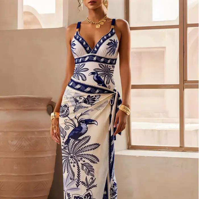 Lot de 2 maillots de bain imprimés pour femme