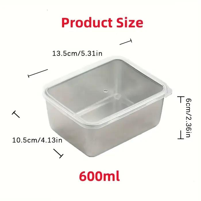 Ensemble de 6 récipients alimentaires en acier inoxydable - Étanches et empilables pour la préparation des repas/le camping/les pique-niques, compatibles lave-vaisselle