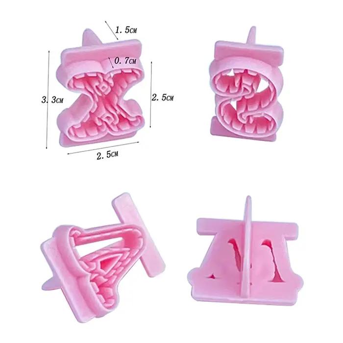 26 pièces minuscules lettres anglaises emporte-pièce moule à biscuits moule à Fondant bricolage outils de décoration de gâteau chocolat pâtisserie cuisson