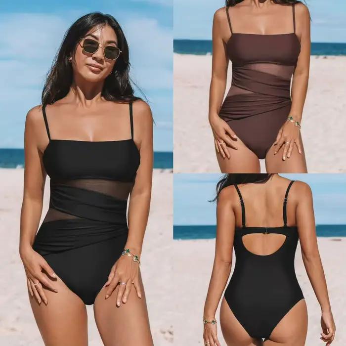 Maillot de bain une pièce sexy évidé pour femme