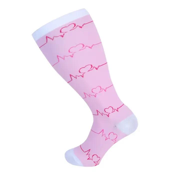 Chaussettes de Compression pour Femme et Homme, Grande Taille, 20-30 mmHg, Mollet Large, Extra Large, Hauteur Genou, pour le Soutien du Survêtement, 2XL-7XL