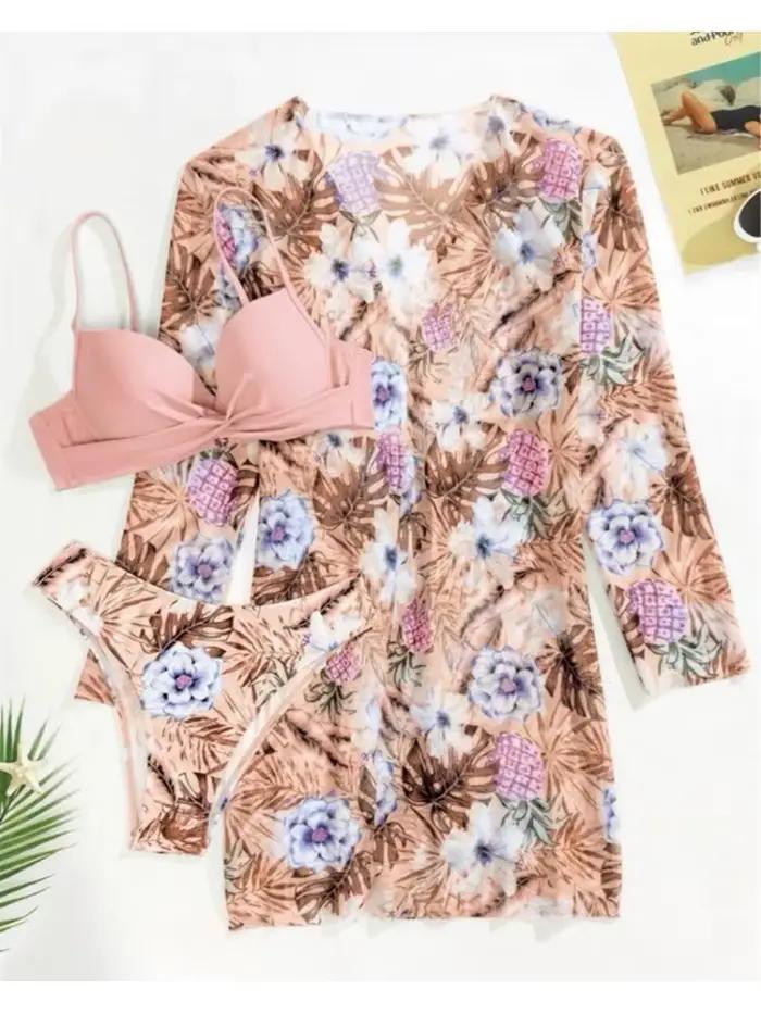 Cache maillot trois pièces pour femmes
