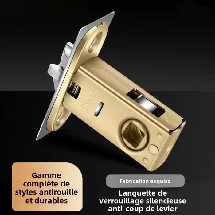 Pêne dormant de porte intérieure sans clé, cylindre tubulaire de porte à mortaise, accessoires universels, spécifications multiples disponibles