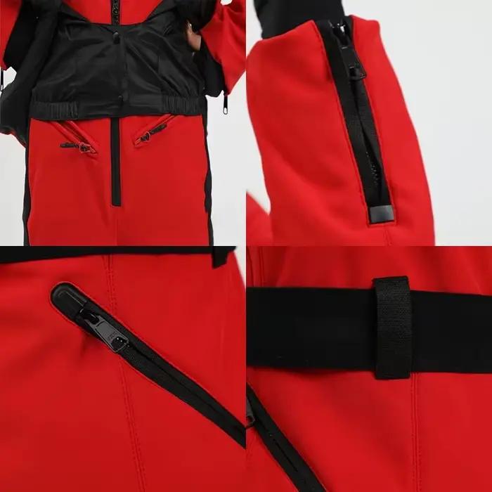 Pardessus de ski à capuche coupe-vent pour femmes, survêtement thermique, vestes de montagne, vêtements de neige, sports de plein air, hiver, 2025, 506