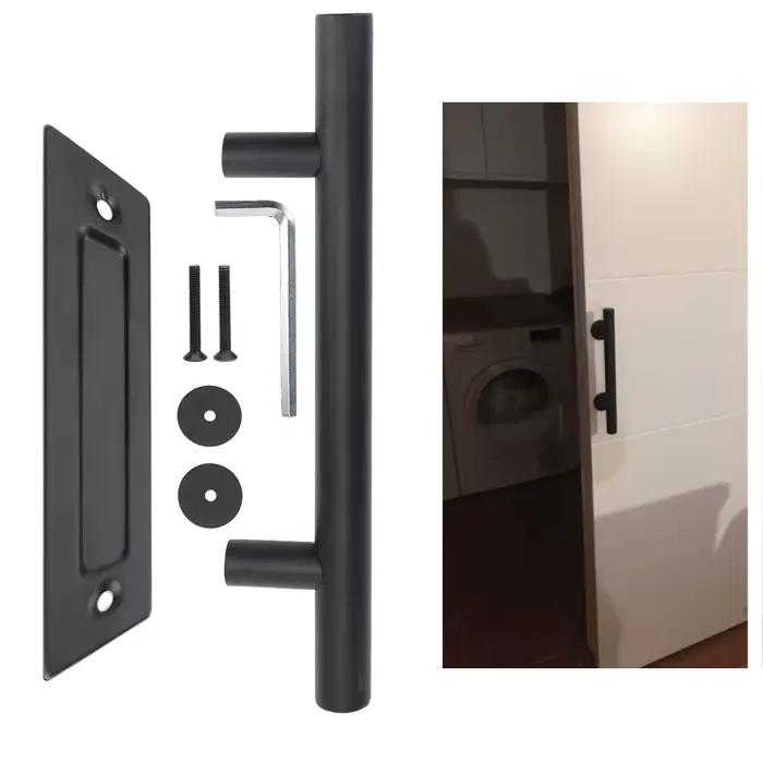 Pour armoire placard tirer encastré bois porte poignée coulissante grange porte poignée meubles matériel ensemble 35-45MM porte intérieure