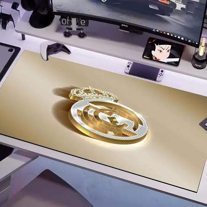 Tapis de souris R-real S-MmaDriD-ES, plusieurs tailles, grand tapis carré pour ordinateur, bureau, jeu, tapis de table en caoutchouc antidérapant